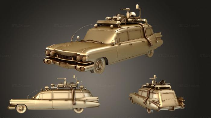 Автомобили и транспорт (ECTO 1 Охотники за привидениями, CARS_1358) 3D модель для ЧПУ станка